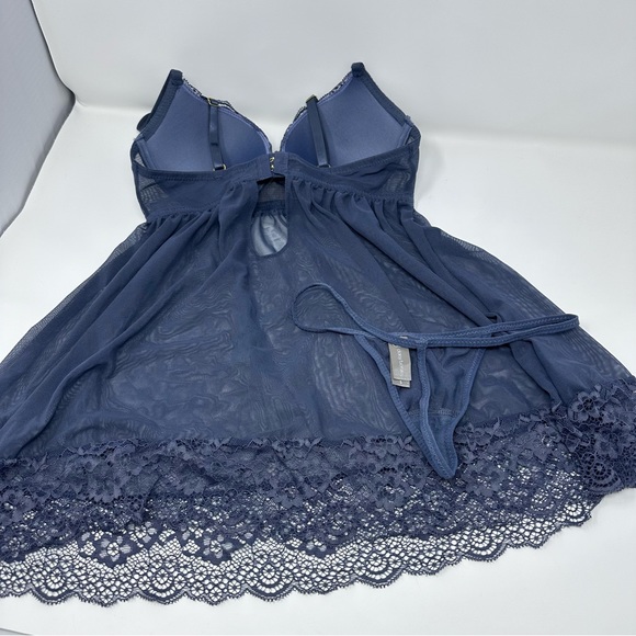 Daisy Fuentes Blue Laced Lingerie Set in EUC - Picture 2 of 3
